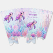 海亀の紫の赤ちゃんシャワーの女の子の下 フェイバーボックス (見開き)