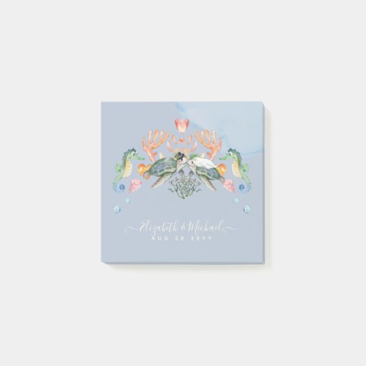 海亀の結婚新郎新婦特集 ポストイット (正面)