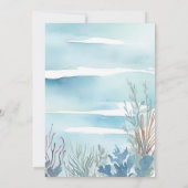 海亀イルカブルーボーイベイビーシャワー 招待状 (裏面)