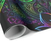 海亀サイケデリック色数々のl色 ラッピングペーパー (ロールコーナー)