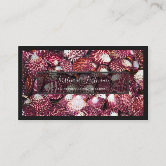 海事の専門家や海鮮を愛する人々にとってのバス 名刺 (正面)