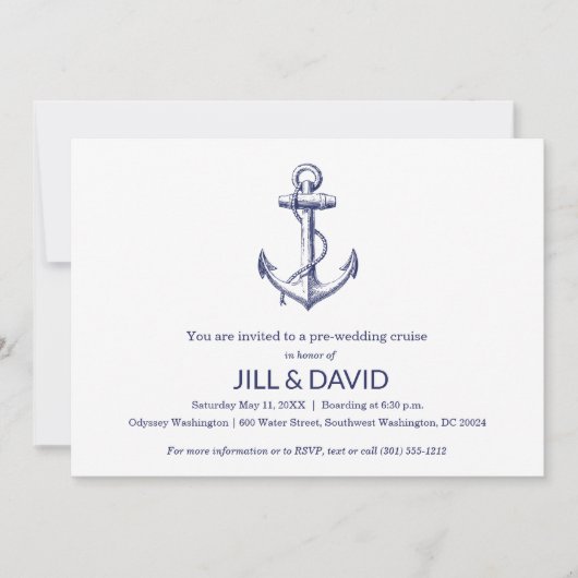 海事をテーマにしたディナー・クルーズ 招待状 (正面)