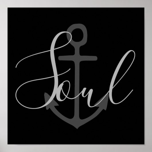 海事アンカーソウルレタリング| ポスター (正面)