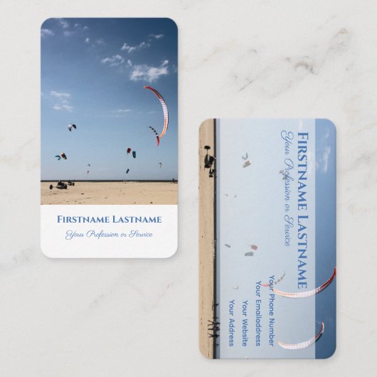 海事凧ナチュラルサンド砂丘旅行代理店スタイル 名刺 (正面/裏面)