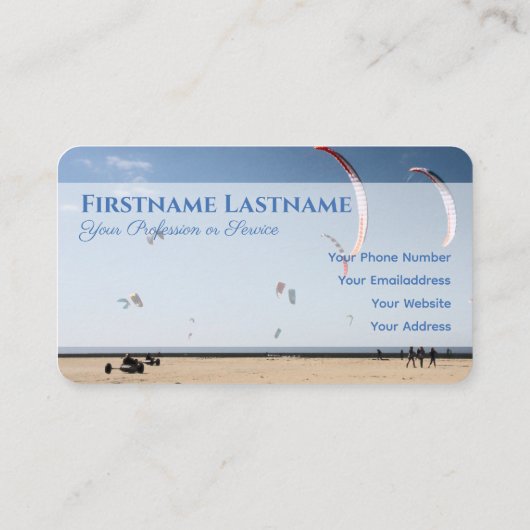 海事凧ナチュラルサンド砂丘旅行代理店スタイル 名刺 (裏面)