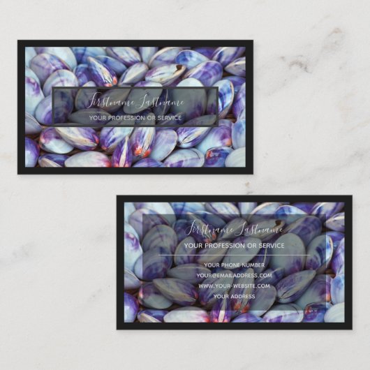 海事専門家やシーフード海愛好家のbusi 名刺 (正面/裏面)