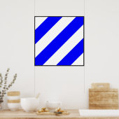 海事文字の信号番号6 ポスター (キッチン)