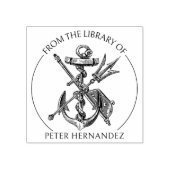 海事書籍コレクションからのヴィンテージアンカー ラバースタンプ (インプリント)