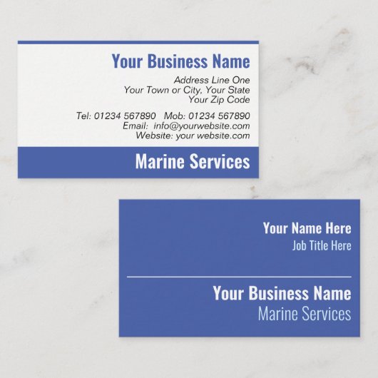 海事業務証 名刺 (正面/裏面)