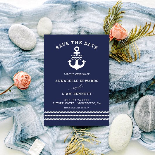 海事海洋アンカー湖ハウスウェディング 招待状