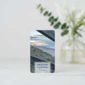 海事砂丘ビーチサンセット旅行代理店スタイル 名刺 (スタンド正面)