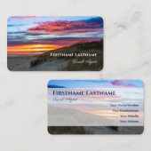 海事砂丘ビーチサンセット旅行代理店スタイル 名刺 (正面/裏面)