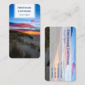 海事砂丘ビーチサンセット旅行代理店スタイル 名刺 (正面/裏面)