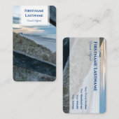 海事砂丘ビーチサンセット旅行代理店スタイル 名刺 (正面/裏面)