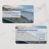 海事砂丘ビーチサンセット旅行代理店スタイル 名刺 (正面/裏面)