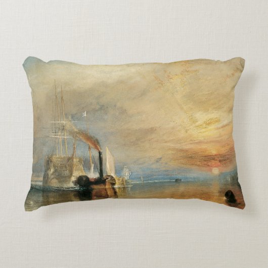 海事芸術ジョセフ・ターナーによるテメレアとの戦い アクセントクッション (正面)