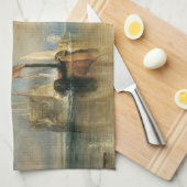 海事芸術ジョセフ・ターナーによるテメレアとの戦い キッチンタオル (四つ折り)