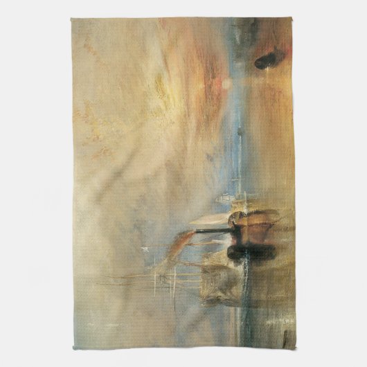 海事芸術ジョセフ・ターナーによるテメレアとの戦い キッチンタオル (縦)