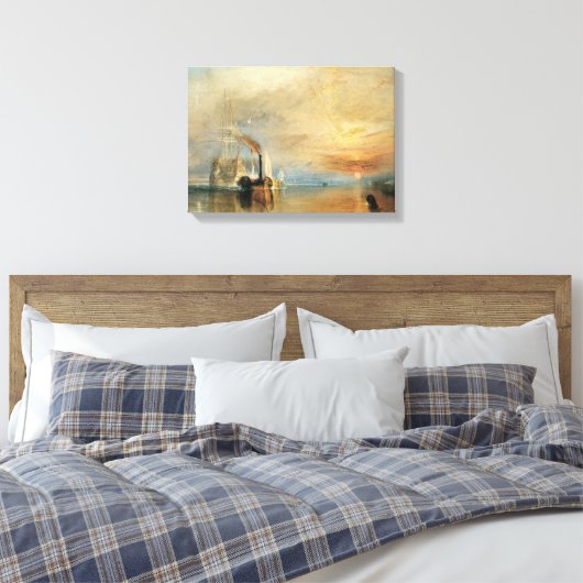 海事芸術ジョセフ・ターナーによるテメレアとの戦い キャンバスプリント (インサイチュ (寝室))
