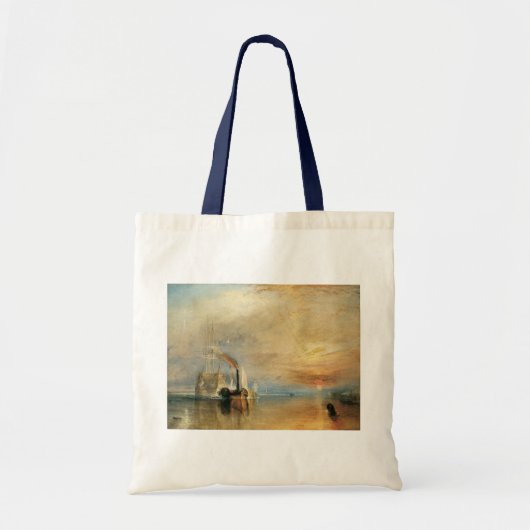 海事芸術ジョセフ・ターナーによるテメレアとの戦い トートバッグ (正面)