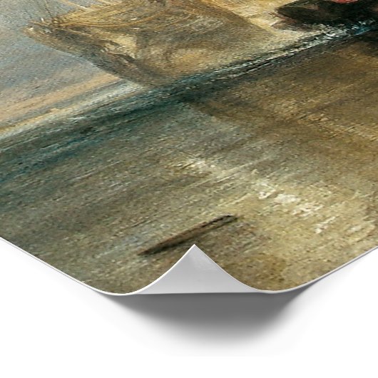 海事芸術ジョセフ・ターナーによるテメレアとの戦い ポスター (角)