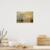 海事芸術ジョセフ・ターナーによるテメレアとの戦い ポスター (キッチン)