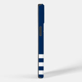 海事、アンカーイルカ ネイビーブルー ストライプ Case-Mate iPhoneケース (裏面 / 右)