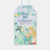 海人魚の下で誕生日好意ギフトラベル ギフトタグ (正面)