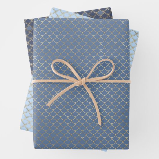 海人魚の下で誕生日赤ちゃんシャワーの贈り物 ラッピングペーパーシート (インサイチュ)
