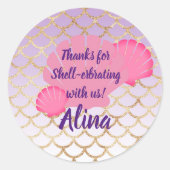 海人魚の下のための貝類動物党の好意 ラウンドシール (正面)