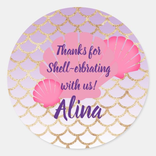 海人魚の下のための貝類動物党の好意 ラウンドシール (正面)