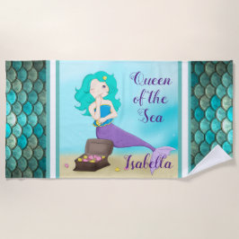 海人魚の女王 ビーチタオル