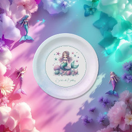 海人魚の誕生日パーティーの下で ペーパープレート