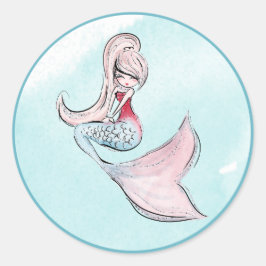 海人魚の誕生日パーティーの下で ラウンドシール