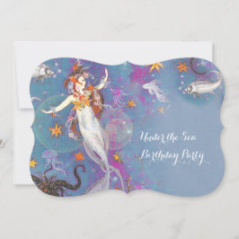 海人魚の誕生日パーティーの下で 招待状