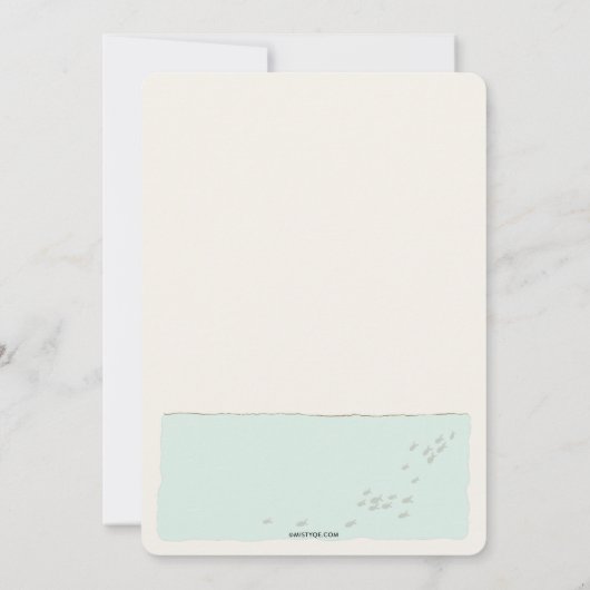 海人魚の誕生日パーティーの下で 招待状 (裏面)