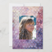 海人魚の誕生日パーティーの下でMauve & 金ゴールド 招待状 (裏面)