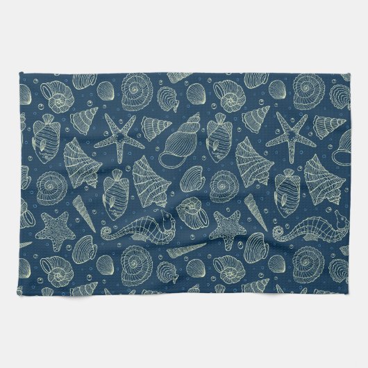 海住民パターン2 キッチンタオル (横)