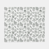 海住民パターン3 フリースブランケット (正面(横))