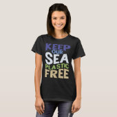 海保プラスチック無リサイクルリサイクル地球 Tシャツ (正面フル)