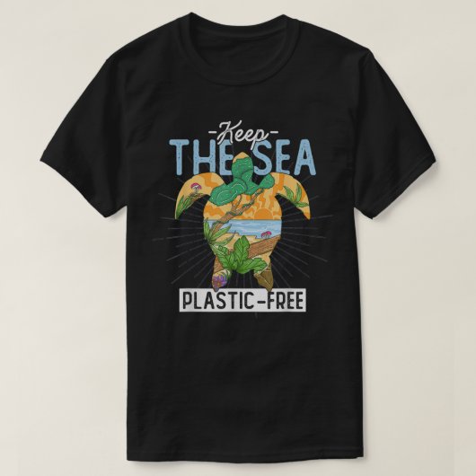 海保プラスチック製の亀 Tシャツ (デザイン正面)