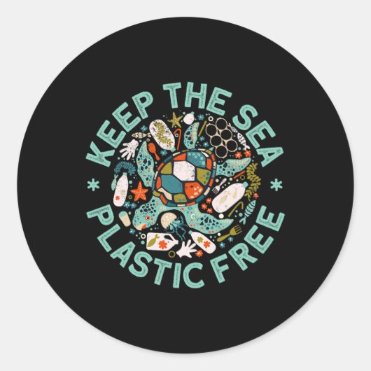 海保プラスチッ救クの海 ラウンドシール (正面)
