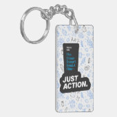 海保全プラスチック汚染認識度 キーホルダー (正面左)