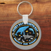 海保護の地球の日 キーホルダー (正面)