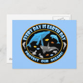 海保護の地球の日 ポストカード (正面/裏面)