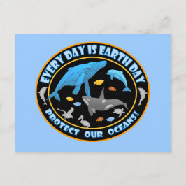 海保護の地球の日 ポストカード