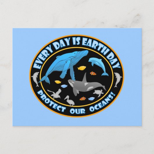 海保護の地球の日 ポストカード (正面)