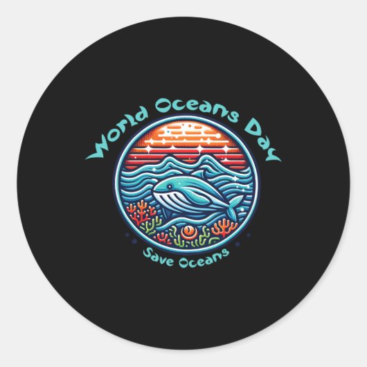 海保護海の日 ラウンドシール (正面)