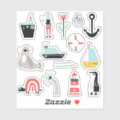 海側の漫画テーマx14 シール (シート)