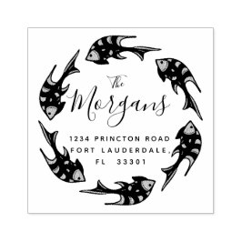 海優雅 |差出人住所スタンプ ラバースタンプ